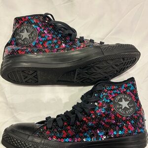 Converse Multicolor Sequin High Tops